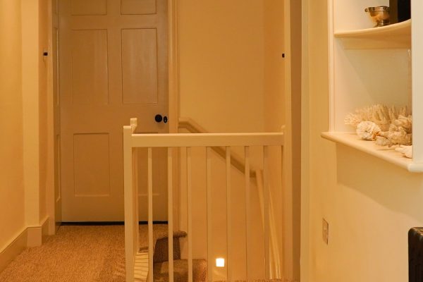 Upstairs niche and stair